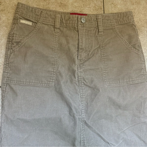 Women’s Corduroy Tan/ Khaki UnionBay Maxi Skirt Size S/7 Long Side Slits - Picture 3 of 10